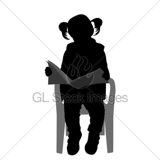325x325 Woman Reading Book Silhouettes Gl Stock Images