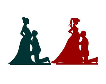 340x270 Pregnant Silhouette Etsy