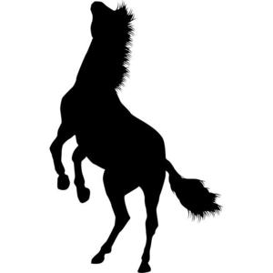 300x300 Rearing Horse 02 Stencil By Crafty Stencils