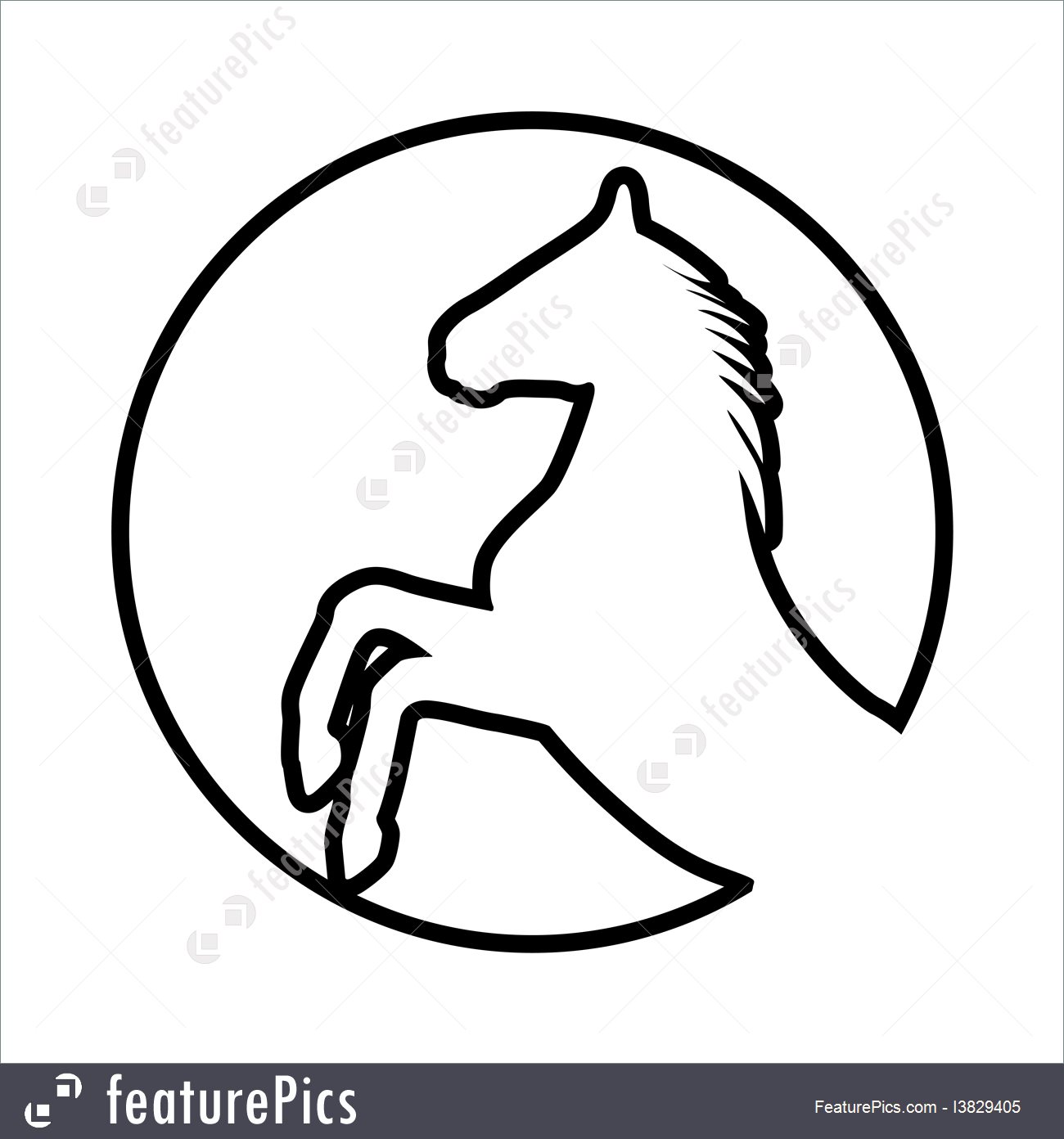 1300x1392 Rearing Up Horse Vector Silhouette