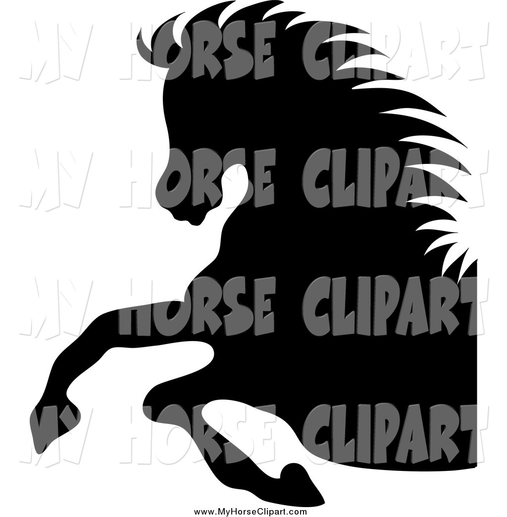 1024x1044 Black Horse Rearing Clipart