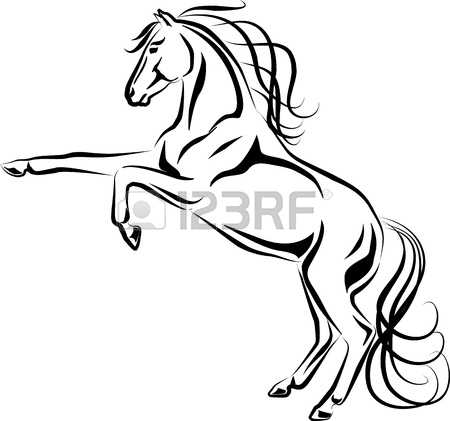 450x421 Rearing Horse Clipart
