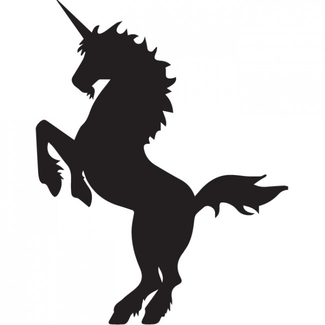 650x650 Rearing Unicorn Silhouette Wall Sticker Creative Multi Pack Wall