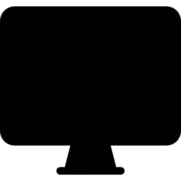 626x626 Flat Screen Monitor Silhouette Icons Free Download