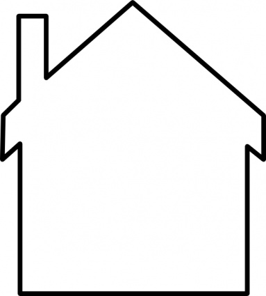 383x425 House Silhouette Clip Art Vector, Free Vector Graphics