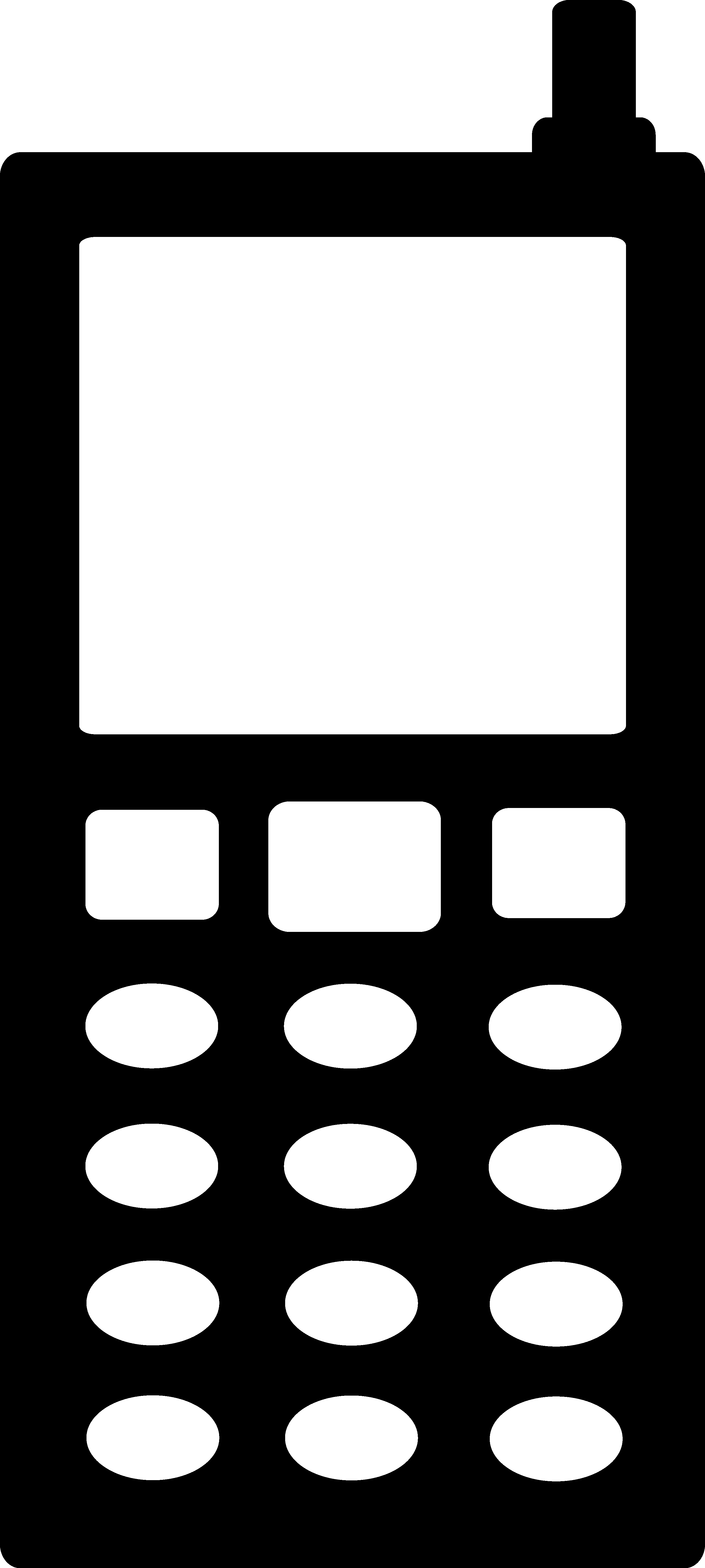 2722x6049 Black Cell Phone Silhouette