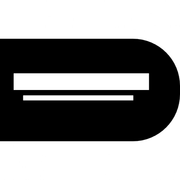 626x626 Cylindrical Shape Silhouette With Thin Rectangles Icons Free