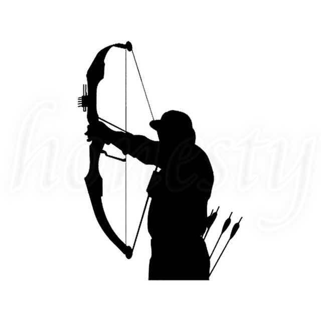 640x640 Car Sticker Hunting Bow Shooting Laptop Vinyl Decal Window Glass