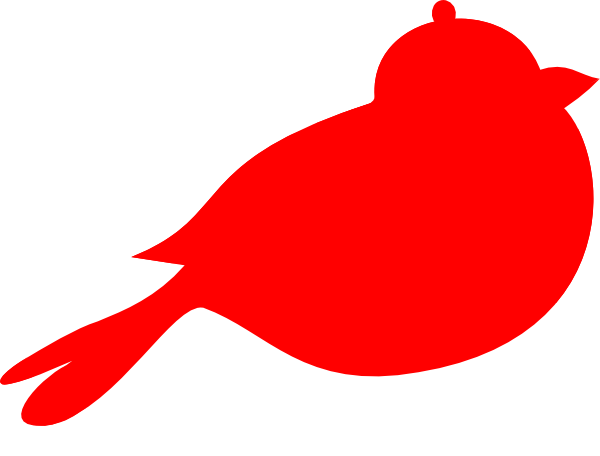 600x456 Red Bird Silhouette Clipart