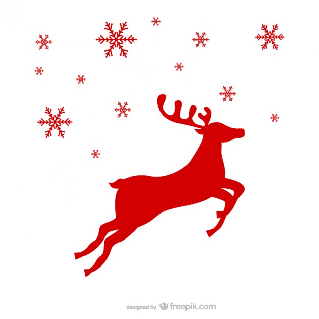 626x626 Red Reindeer Silhouette Vector Free Vector Download In Ai, Eps
