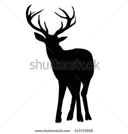 450x470 Silhouette Deer Vector, Illustration Illustration Of A Deer