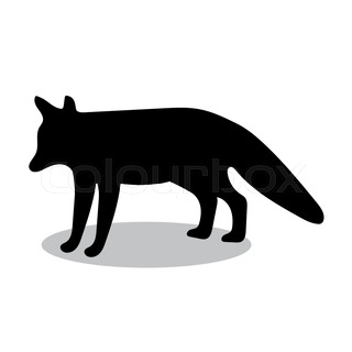 320x320 Silhouette Of Fox Stock Vector Colourbox