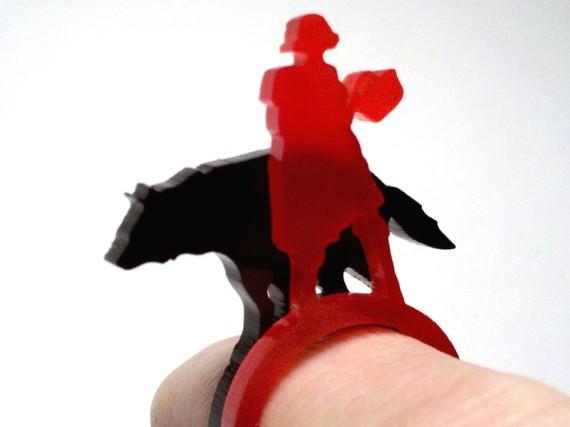 570x427 Little Red Riding Hood Laser Cut Acrylic Ring Set Licketycut