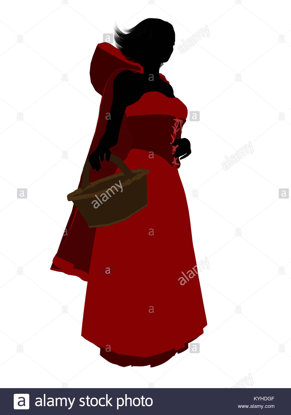 975x1390 Little Red Riding Hood Illustration Silhouette On A White