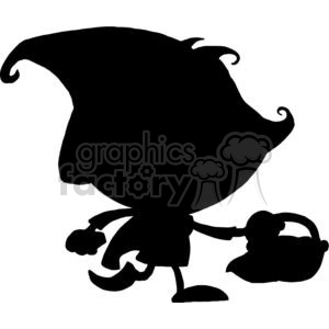 300x300 Royalty Free Silhouette Little Red Riding Hood 377969 Vector Clip