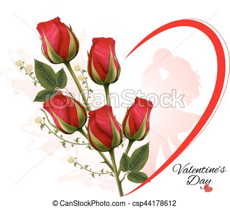 450x407 Happy Valentine's Day Beautiful Background With Roses