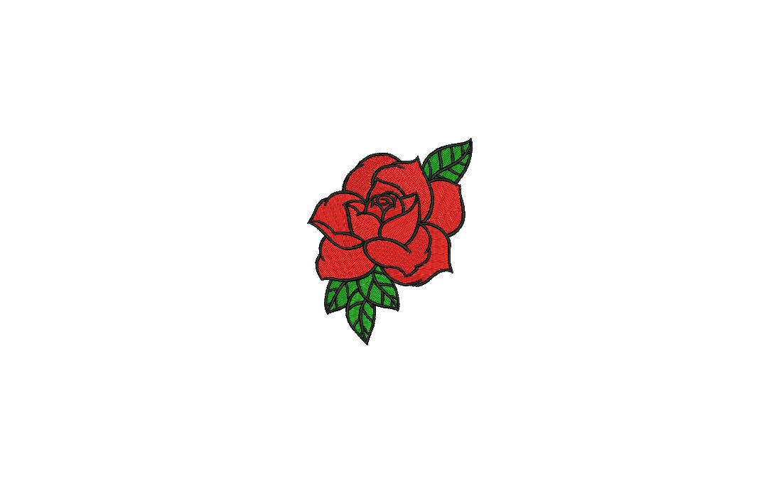 1068x684 Red Rose Machine Embroidery File Design