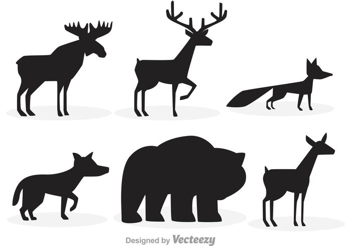 700x490 Wild Animals Silhouettes Graphics
