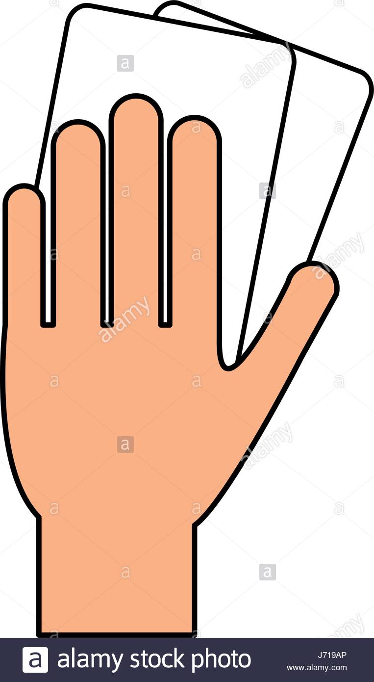 763x1390 Color Silhouette Of Hand With Soccer Referee Cards Stock Vector