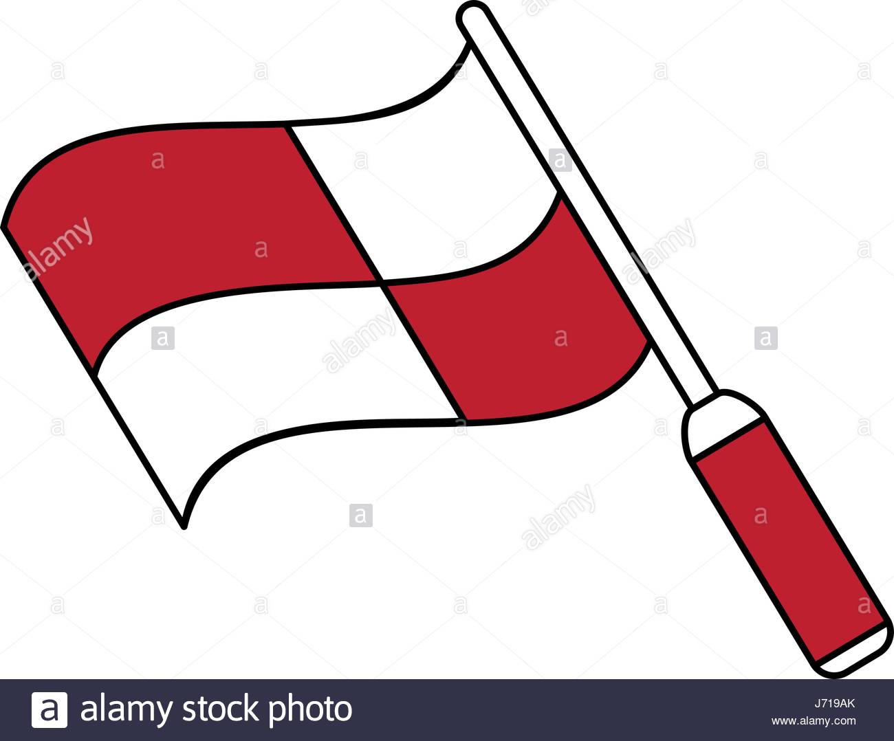 1300x1078 Color Silhouette With Soccer Referee Flag Stock Vector Art