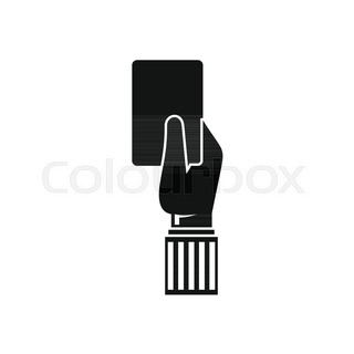 320x320 Angry Cartoon Soccer Referee Pulling Out A Red Card. Vector