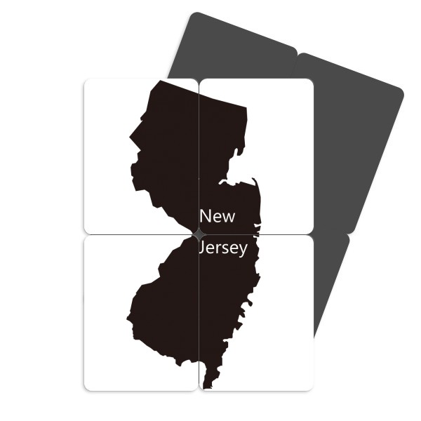 600x600 New Jersey Usa Map Silhouette Refrigerator Magnet Puzzle Home