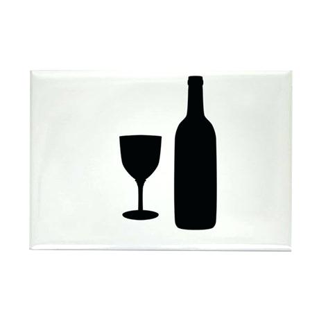 460x460 Wine Glass Magnets Refrigerator Silhouette