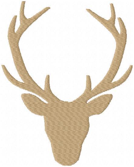 442x549 Deer Head Silhouette With Antlers