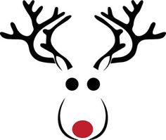 Reindeer Face Silhouette at GetDrawings | Free download