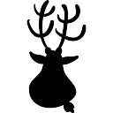 128x128 Reindeer Silhouette Vector Vector Free Download