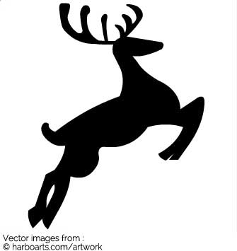 335x355 Download Reindeer Silhouette