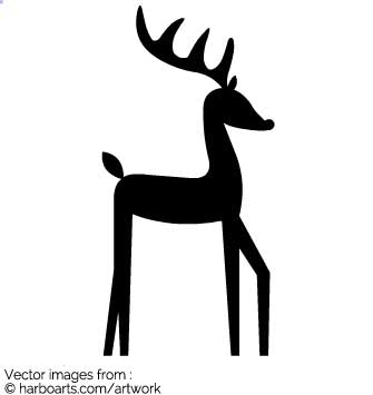 335x355 Download Cute Reindeer Silhouette