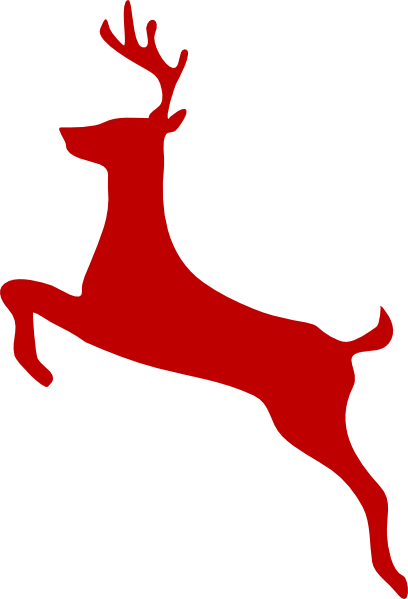 408x599 Red Reindeer Clip Art