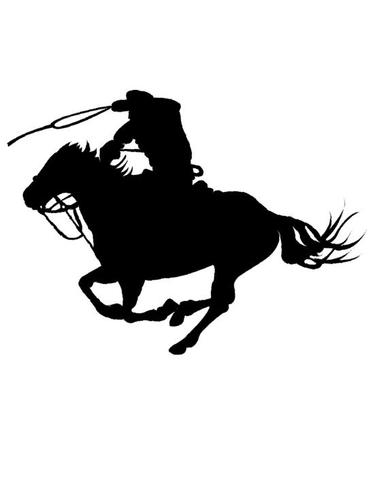 Reining Horse Silhouette at GetDrawings | Free download