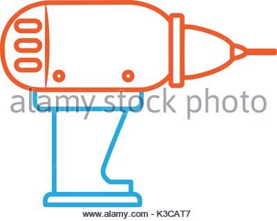 401x320 Silhouette Drill Equipment To Industry Repair Service Stock Vector
