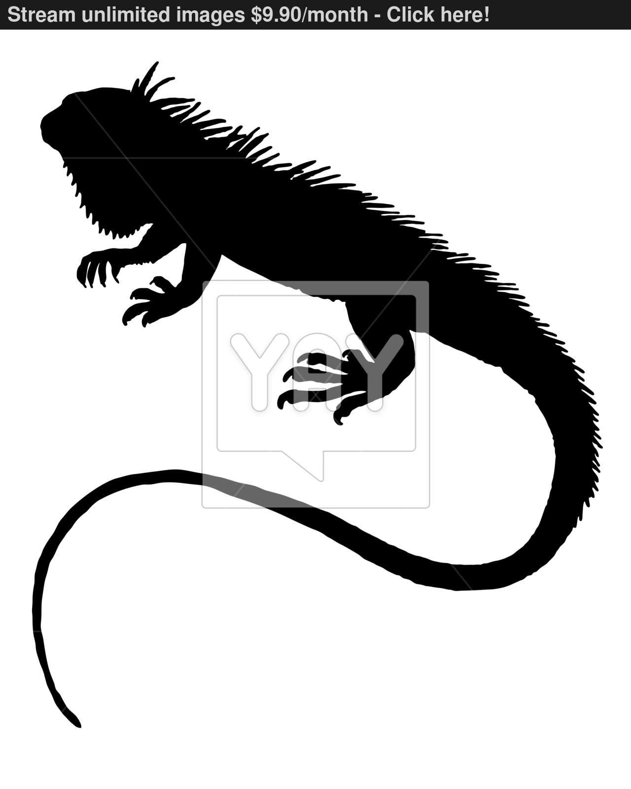 1280x1600 Iguana Silhouette Vector