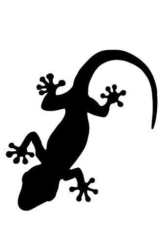 344x488 Leopard Gecko Clipart Silhouette