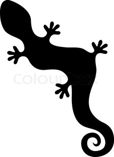 233x320 Five Lizard Silhouette Icons Isolated On White Background Stock