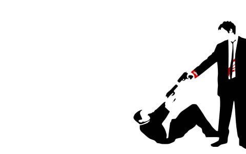 480x300 Reservoir Dogs, Gun, Vector, Silhouette