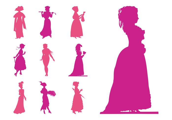 700x490 Retro Women Silhouettes