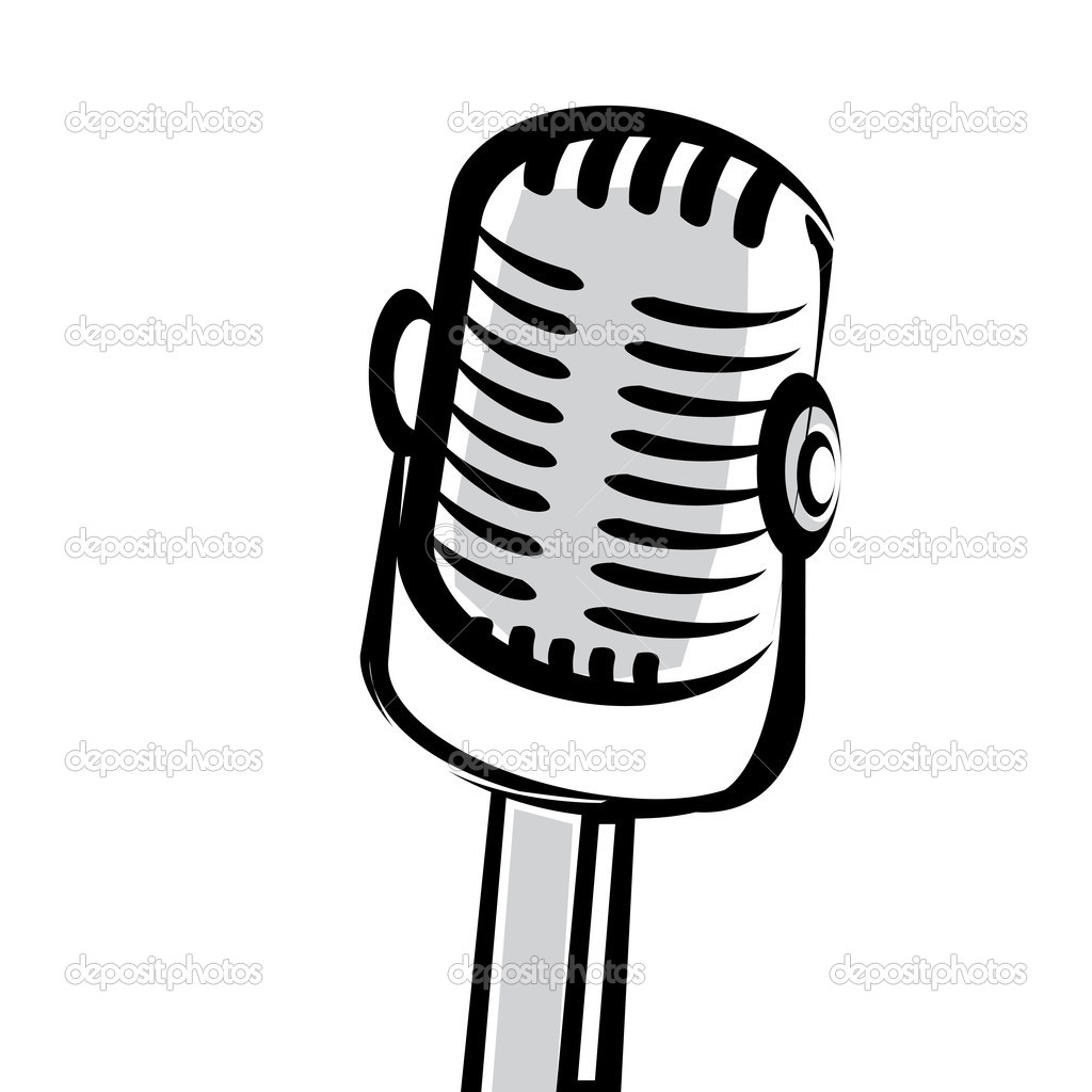 1024x1024 Microphone Silhouette Clipart