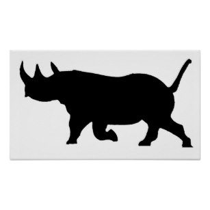 307x307 White Rhino Posters Zazzle