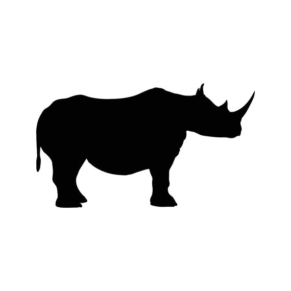570x570 Rhino Animal Wild Graphics Svg Dxf Eps Png Cdr Ai Pdf Vector