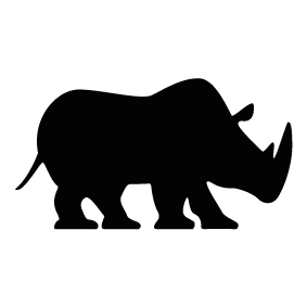 283x283 Rhinoceros Silhouette Silhouette Of Rhinoceros