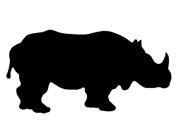 716x480 Rhinoceros Silhouette 3 Decal Sticker