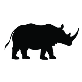 270x270 Rhinoceros Silhouette Stencil Free Stencil Gallery