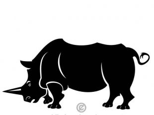310x233 Rhino Silhouettes Free Vector Free Vectors Ui Download