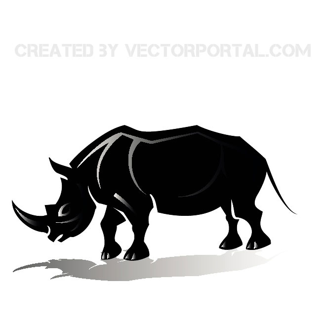 660x660 Rhinoceros Vector Silhouette