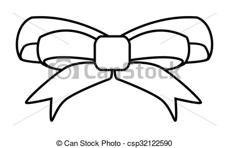 450x292 Ribbon Bow For Christmas Present Symbol Design Silhouette . Eps