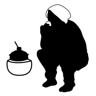340x340 Free Silhouette Vector Rice Ball, Muscles